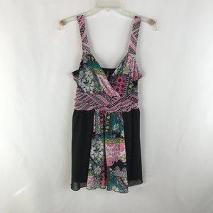 BISOU BISOU BLACK/PINK SIZE L TANK TOP